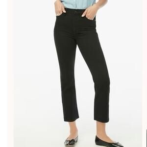 J. Crew Factory Black High Rise Flare Crop Jeans 28 Neutral Minimalist Classic